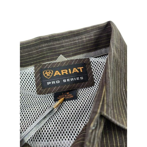 Ariat Pro Series Mens L Large Long Sleeve Button Front Shirt - Picture 4 of 6